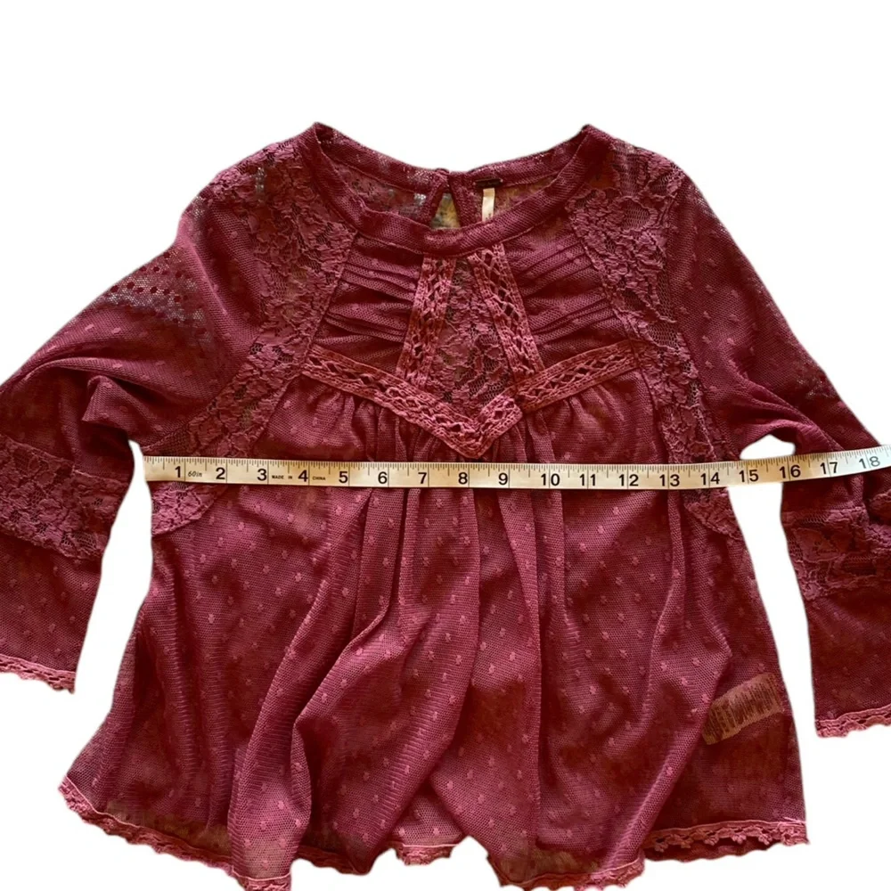 Urban Outfitters Free People Girls Burgundy Shirt Top Size XS Good Condition!